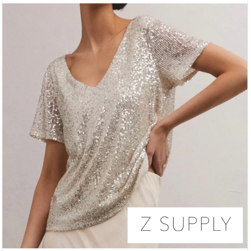 NWT Z Supply Marbella Sequin Top Stardust
ZT234254